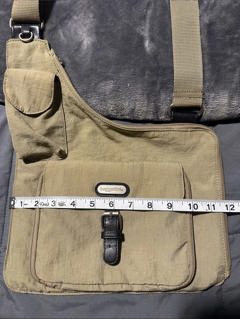 Baggallini Uptown Bag Nylon Canvas Crossbody Slim Messenger Sling